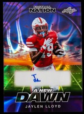 Jaylen Lloyd Auto 5/8 2025 Leaf Football Nation New Dawn Oklahoma State Cowboys