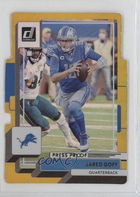 2022 Panini Donruss Press Proof Gold Die-Cut 19/25 Jared Goff #88 16wc