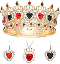 Queen Crown Rhinestone Wedding Crowns and Tiaras for Women Costume Party Hair Ac