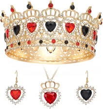 Queen Crown Rhinestone Wedding Crowns and Tiaras for Women Costume Party Hair Ac