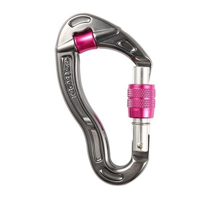 Confezione da 2 moschettoni in alluminio a forma di D da 12 kN (1200 kg) per amaca, yoga, altalena, campeggio, portachiavi, lucchetto per cani | Leroy Merlin