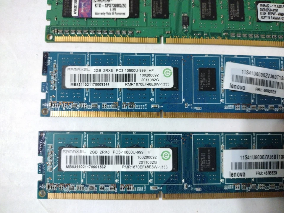 Kingston Lenovo DDR3 Memory 8GB 2GBx4 PC3-10600 1333mhz KTD-XPS730BS/2G RMR1870 - Image 2 of 4