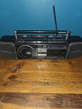 Magnavox 3330/37 AM/FM CD Cassette Boombox 5-Band Graphic EQ Mic Black
