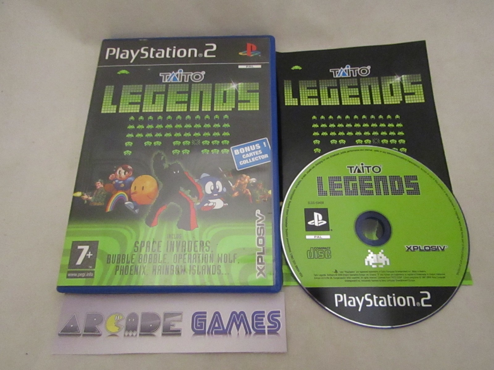 TAITO LEGENDS PS2 PLAYSTATION 2 PAL FR + CARTE COLLETOR (vendeur pro)