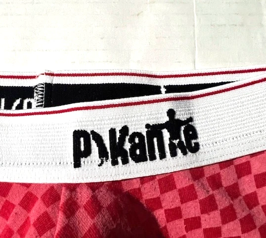 Nuevo PIKANTE Hombres Rojo Rosa Cuadros Algodón Calzoncillo Ropa Interior talla M Foto 3 de 4