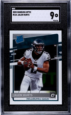 2020 Donruss Optic #164 Jalen Hurts SGC 9