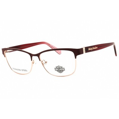 Harley Davidson Women's Eyeglasses Matte Bordeaux Full Rim Frame HD50057 070