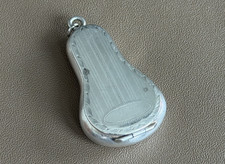 Stamped STERLING Antique SILVER Pendant Charm Pill Snuff Coin Box Locket 033