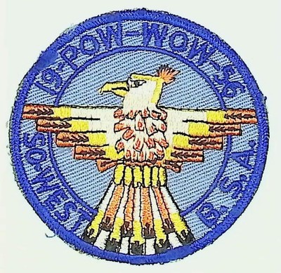 1956 Pow Wow SouthWest Boy Scout Patch Eagle Thunderbird Blue Border