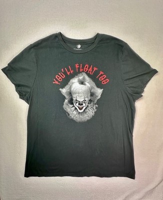 IT Pennywise You'll Float Too T-shirt Size 3XL Black