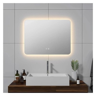 LUXOR ROUNDED CORNERS LED VANITY MIRROR - ADJUSTABLE TEMP. & BRIGHTNESS -32 x 24