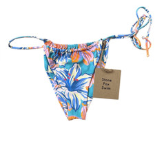 STONE FOX SWIM River Bikini Bottom - Tropical Lily Print M