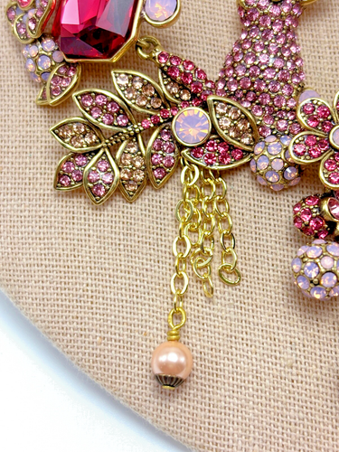 HEIDI DAUS "Bunny Garden" Beaded Crystal Bunny Necklace - NWT CUTE! - Picture 11 of 15