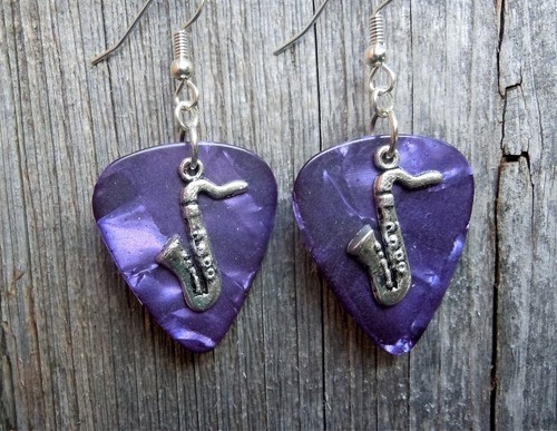 Saxophone Guitar Pick Charm - Pick Your Color - Bild 2 von 7