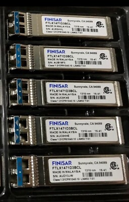 5 Stück Finisar FTLX1471D3BCL Glasfaser 10G 10km SM Datacom SFP Transceiver