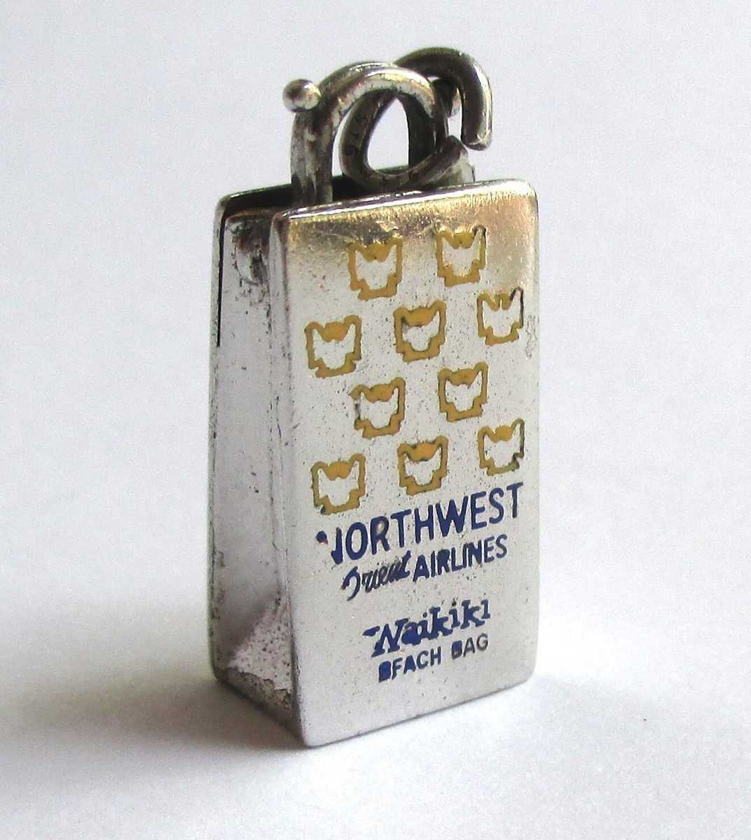 VTG STERLING SILVER ENAMEL NORTHWEST AIRLINES HAWAII BEACH
