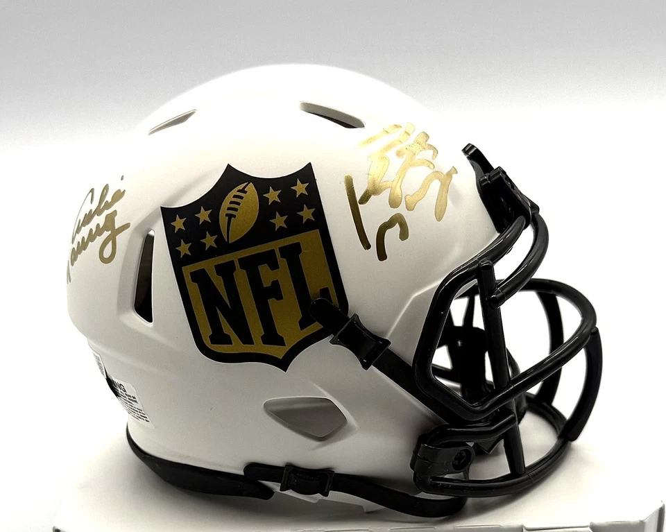 Minicasco Dual Auto💥Peyton Manning/Archie Manning💥 Escudo NFL Eclipse Lunar Foto 4 de 4