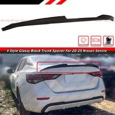 FOR 2020-2025 NISSAN SENTRA V STYLE GLOSS BLACK HIGH KICK DUCKBILL TRUNK SPOILER