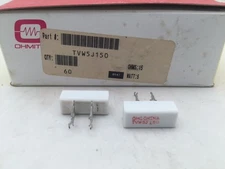 (5 pcs) TVW5J150 Ohmite, 5 Watt 150 Ohm 5%, Ceramic Housed Power Resistor