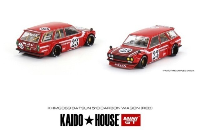 MINIGT 　街道ハウス　DATSUN 510 WAGON CARBON 1/64 MINI GT KAIDO HOUSE #63 DATSUN 510 WAGON CARBON FIBER