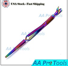 Acrylic Nail Curve Pincher Cuticle Multi Function Wand Pusher Titanium