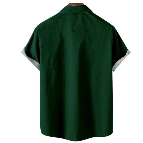 Camisa de vestir de boda de playa de guayabera cubana informal con botones de manga corta para hombre - Imagen 39 de 43
