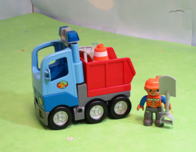 R1/B29/2) LEGO Duplo Camion ribaltabile da cantiere con operaio