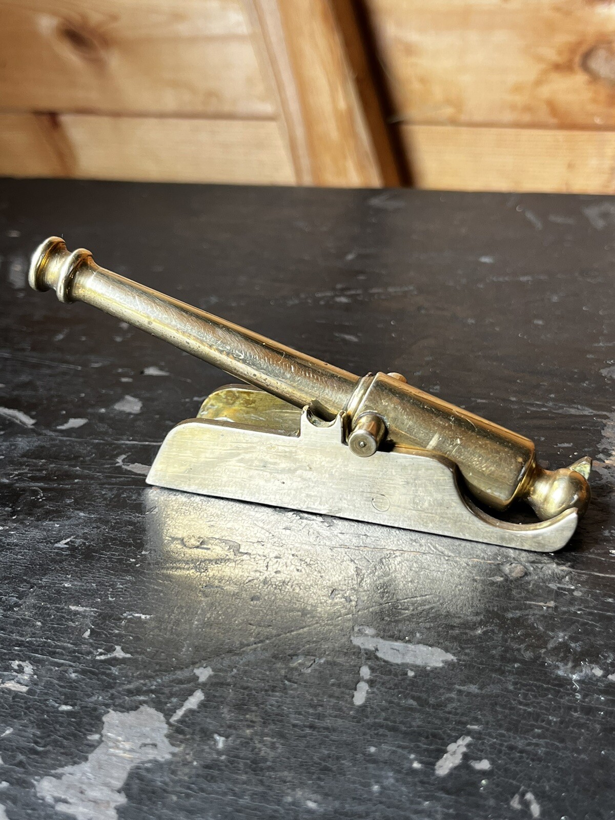 Antique Brass Mounted Naval Desk Cannon Ornament Military Display eBay