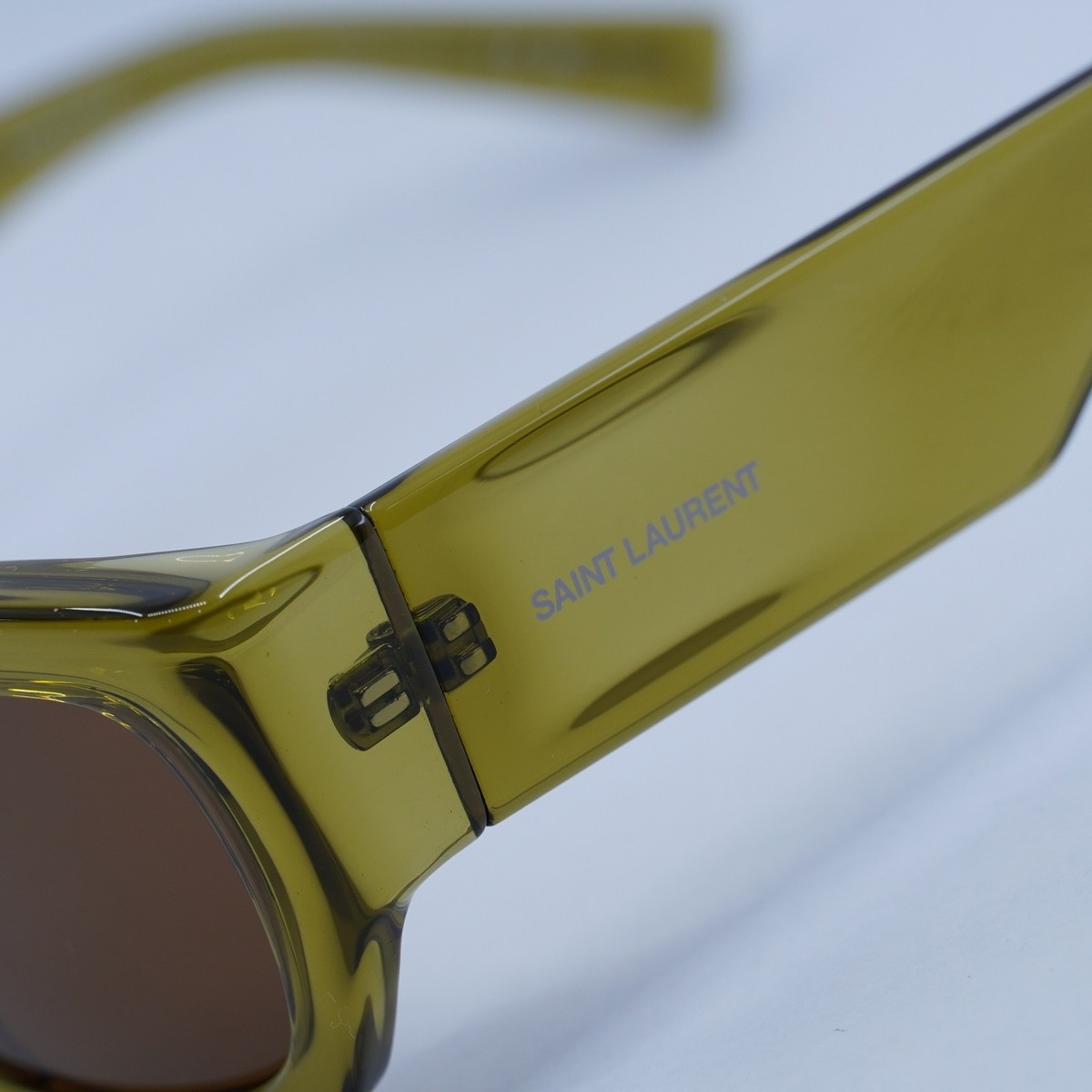 New SAINT LAURENT SL713 004 Transparent Acid Green/Brown 53  display picture 2