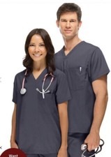 Cherokee Workwear Core Stretch Unisex V-Neck Scrub Set-XS