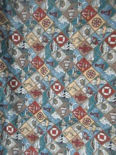 Nautical Lighthouse Ocean Beach Light Houses More Cotton Fabric 1Y30" X 44"W