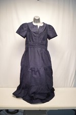 NWT Quince 100% Organic Cotton Tiered Maxi Navy Dress Size Medium