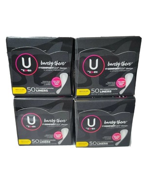 4 Packs U by Kotex Barely There Wrapped Daily Thin Pantiliners NEW 50 Count