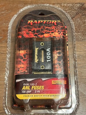 Raptor 100 Amp ANL Gold Plated Fuses - 2-Pack ~ Car Audio Auto Stereo RANL