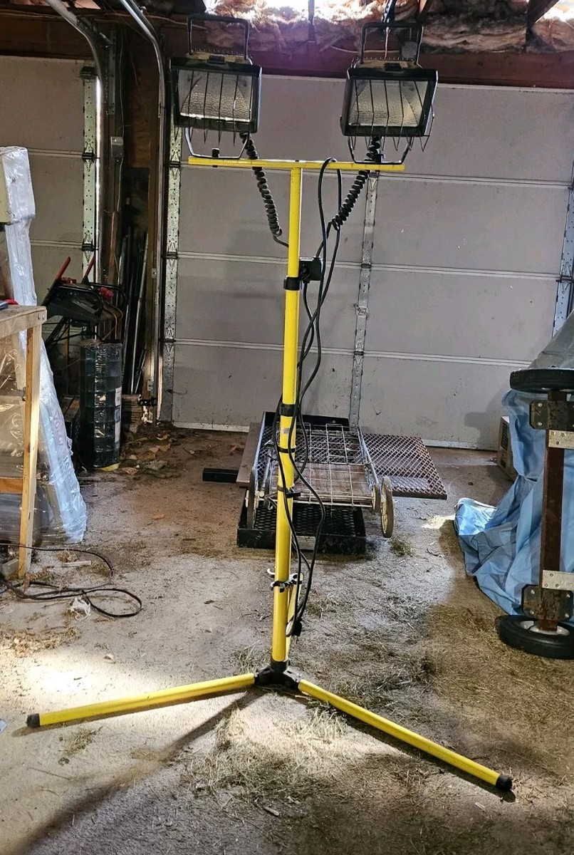 クローラーベイト ALLTRADE POWER GLOW DUAL-HEAD HALOGEN WORK LIGHT TRIPOD STAND | eBay