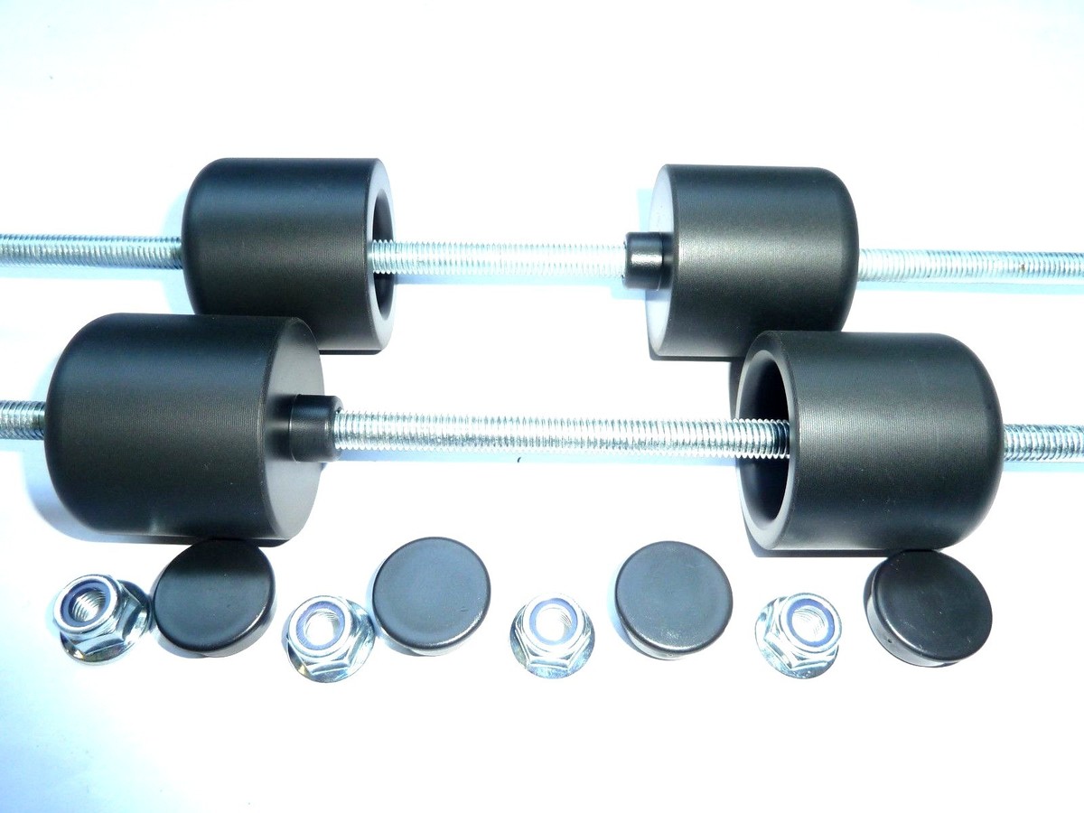 KAWASAKI ZX12R ALL YEARS CRASH MUSHROOMS FRONT & REAR AXLE SLIDERS