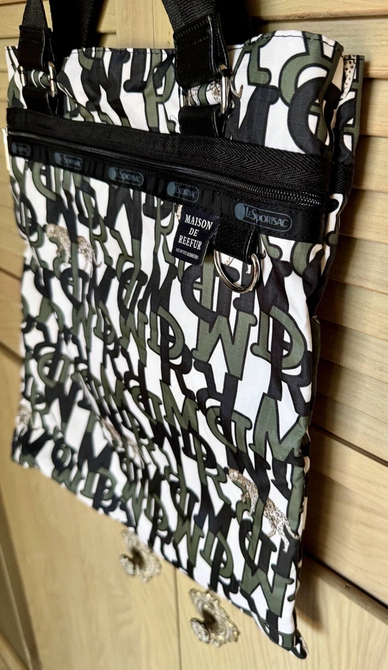 Maison Reefer x LeSportsac Collaboration Leopard Logo Print Tote Bag - Image 3 of 4