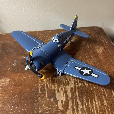 Diecast Pixar Skipper Plane Wings Up - Disney Store Front Wheels Missing Damage