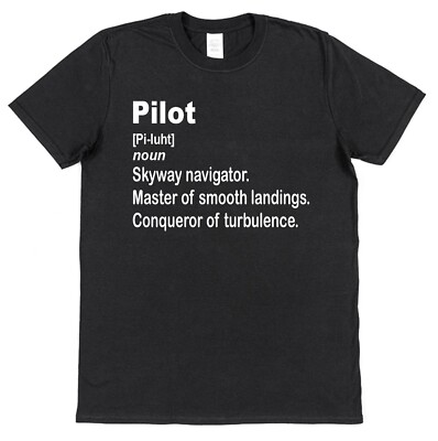 Pilot Wörterbuch Definition T-Shirt Airline Fliegen Flugzeug Aviation Flight Crew