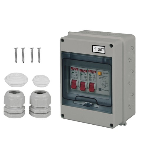 5 Way Garage Shed Camper Van Caravan Consumer Unit Fuse Box with RCD and 2 x MCB - Picture 12 of 15
