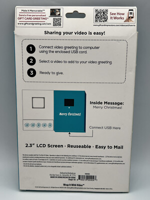 Video Christmas Card Recordable Greeting min LCD Video