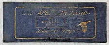 The American Hone Three line Barber Razor Sharpening Stone In Original Box VTG