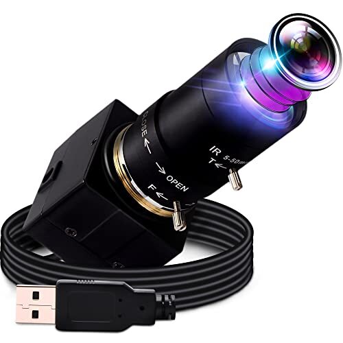ELP 1080P Webcam HD Variable Fokus Objektiv Camera USB,Mini Zoom Web Camera Supp