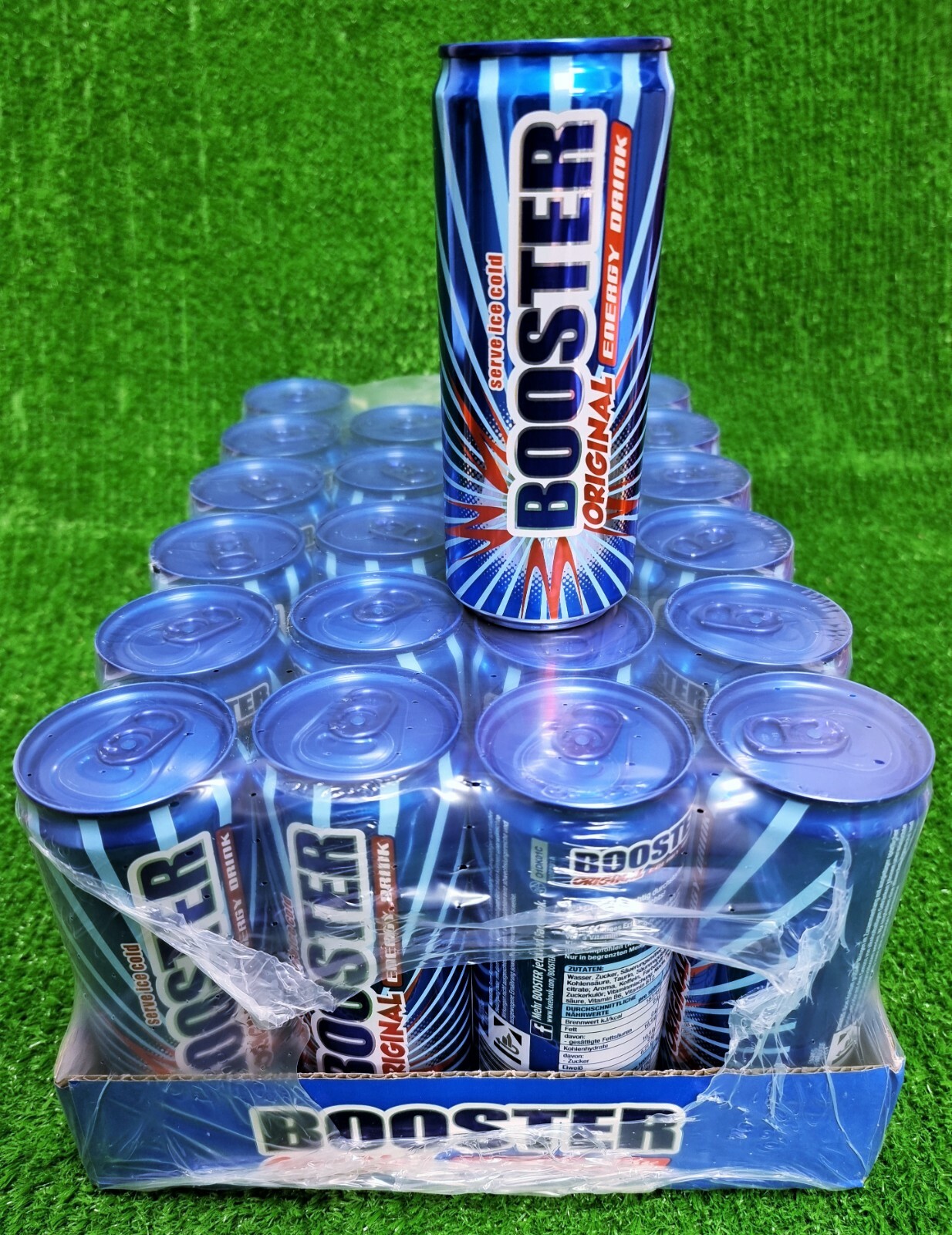 (2,89€/l) BOOSTER ENERGY DRINK 24X0,33l DOSEN inkl. 6€ PFAND gratis Versand DE !