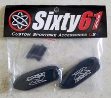 Suzuki GSXR 750 Mirror Block Offs 2006-2023 2024 2025 2026 Base Plate Black Caps
