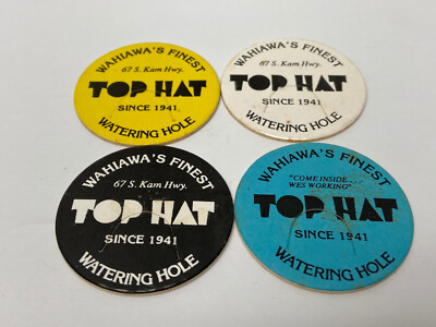 Los 4 Top Hat Bar Wahiawa Hawaii Milch Kappe POGS 1993