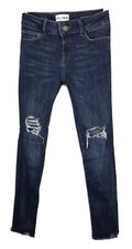 DL1961 Chloe Skinny Willow Blue Jeans Girl  s Size 12 Distressed Stretch Denim
