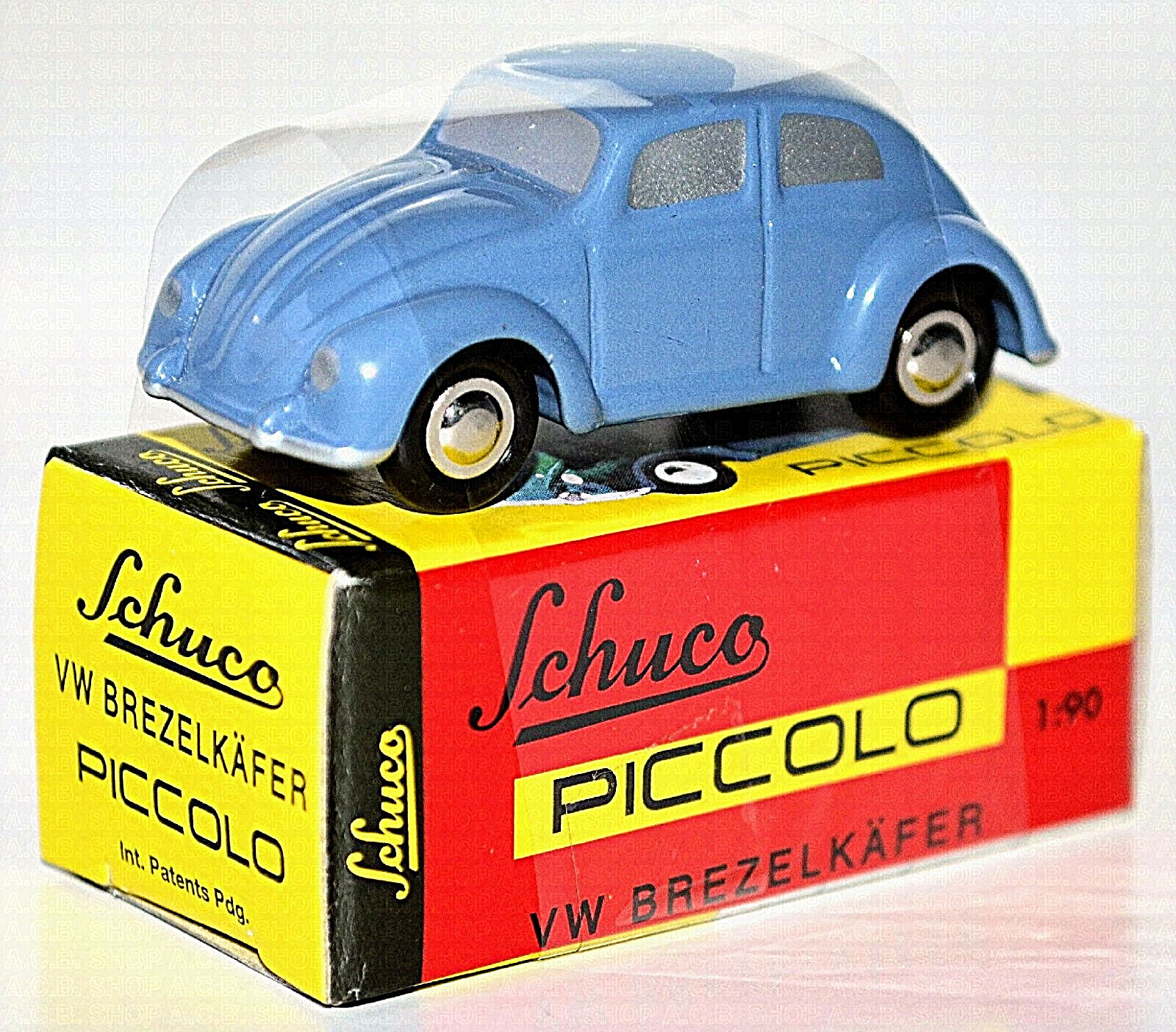 VW Volkswagen Brezel Beetle 1938-53 Blue 1:90 Schuco Piccolo 05401