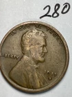 1915-D LINCOLN WHEAT CENT, low mintage, "FINE" condition coin, #280