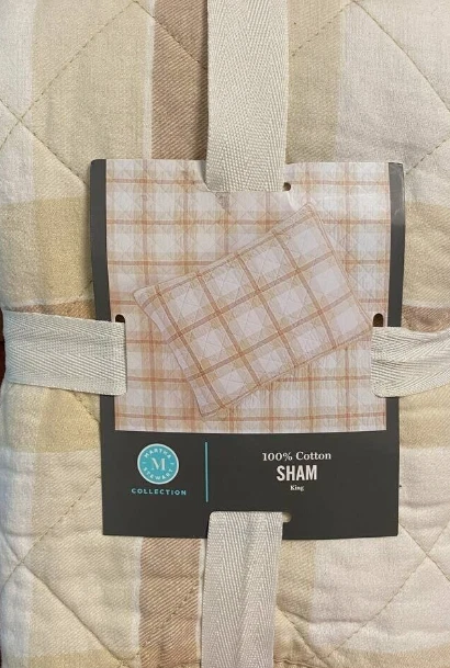 Colección Martha Stewart King Sham Franela Escocesa Bronceada $80 Precio de venta sugerido por el fabricante Foto 2 de 4